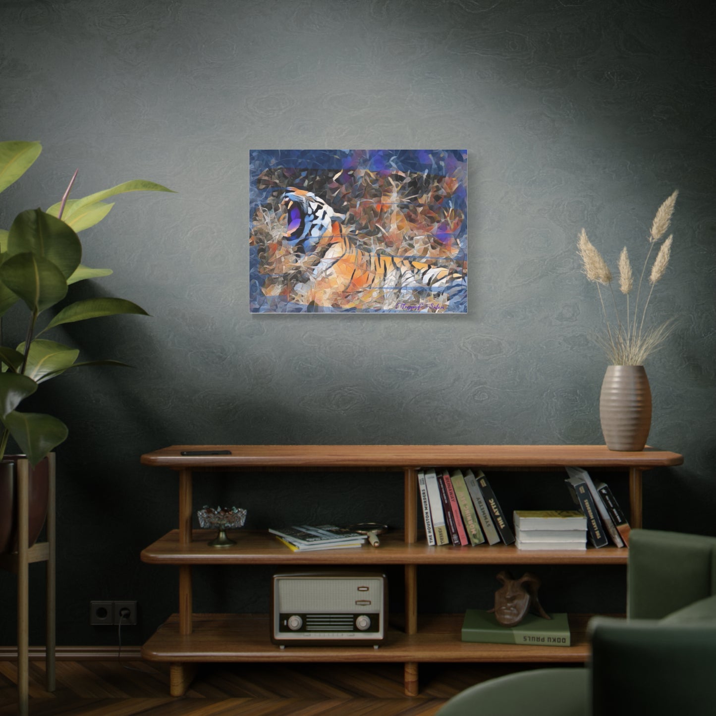 'Blue Tiger' Madhya Pradesh, India - Stretched Canvas