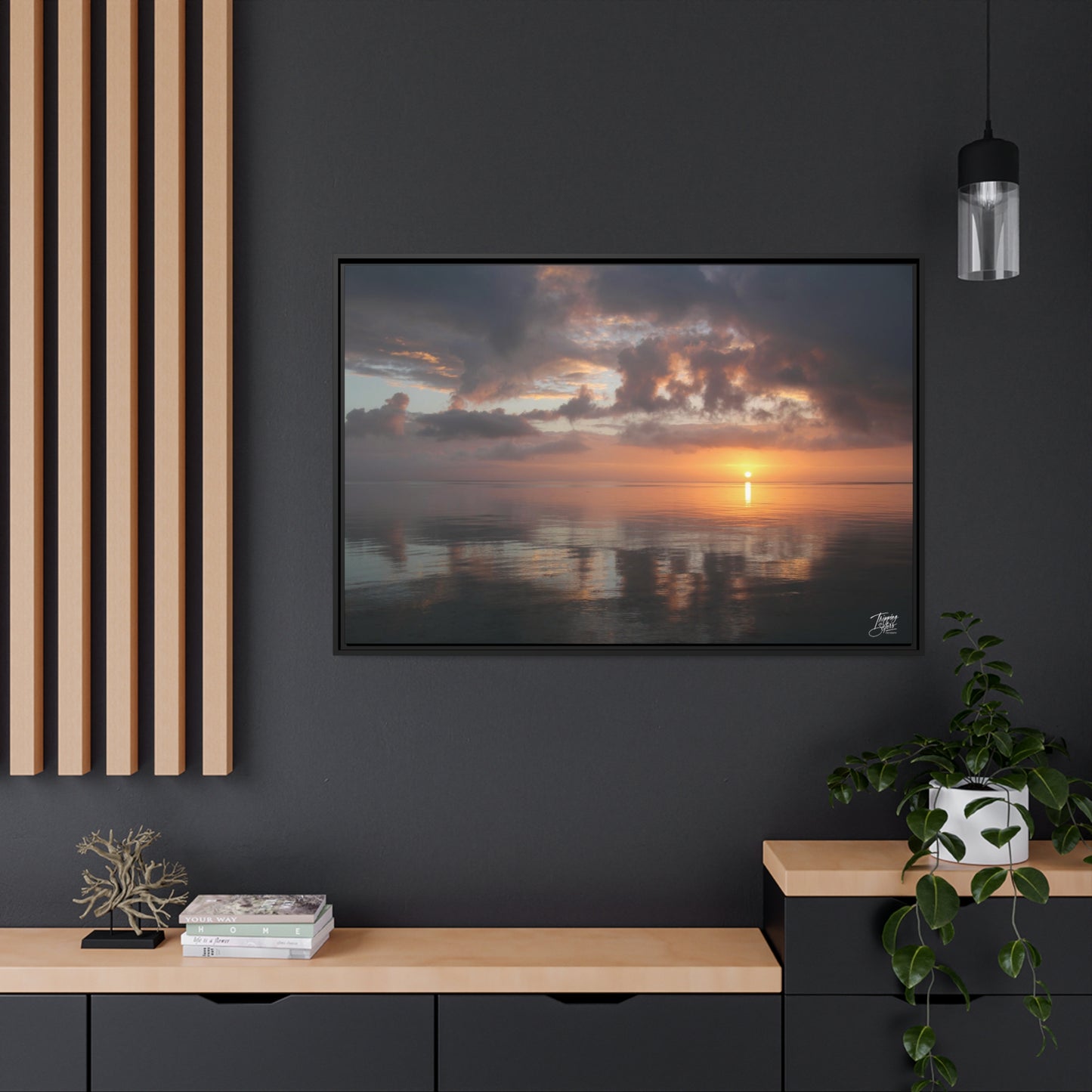 'Wish You Were Here' Providenciales, Turks and Caicos - Gallery Framed Canvas Wrap