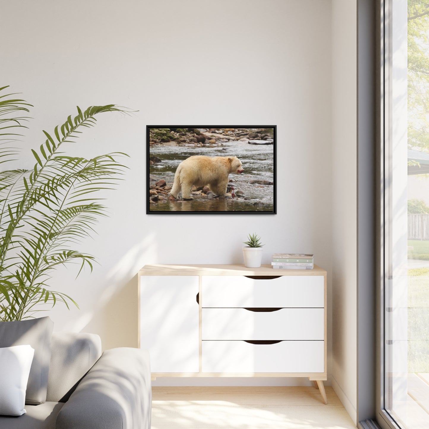 'Spirit Bear' Rainforest, British Columbia - Gallery Framed Canvas Wrap
