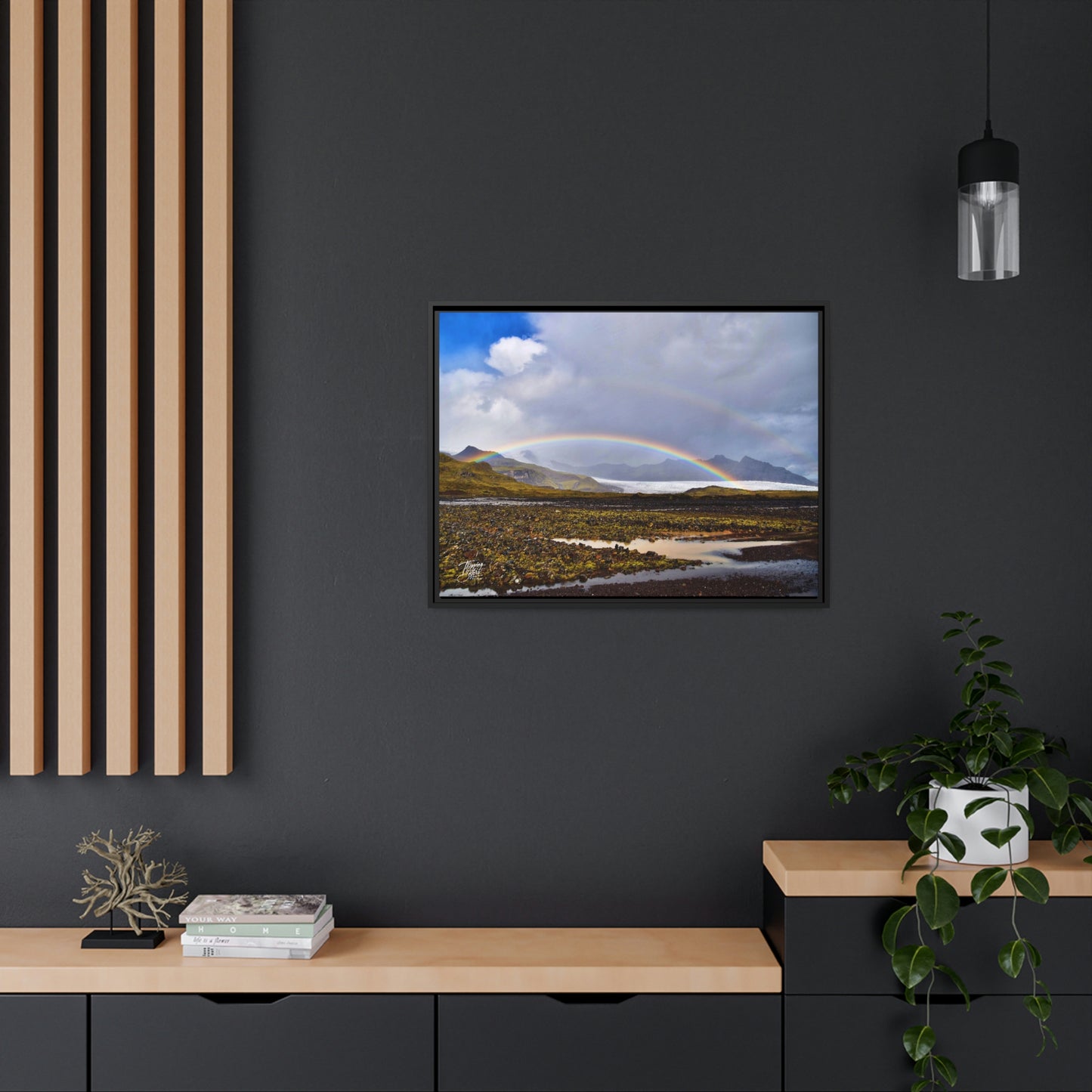 'Parting of the Clouds' Iceland - Gallery Framed Canvas Wrap