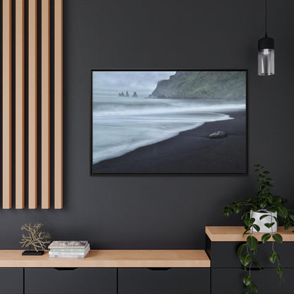 'Last Light' Dyrholaey Beach, Iceland  - Gallery Framed Canvas Wrap